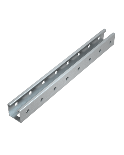 Страт-профиль 41х41 L2600 мм s:1,5 (тройная перфорация) HD85 КМ-профиль (STP41-41-2600 3P HD85) в Калуге Аксессуары для лотков Pintop.ru