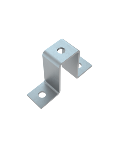 Прямоугольная скоба для двойного страт-профиля 41х82 мм КМ-Профиль (PS41-82) в Калуге Держатели, клипсы, скобы Pintop.ru