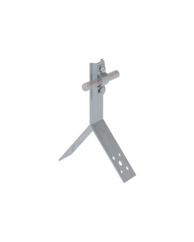 Коньковый держатель болтовой для прутка Ø 5-10 мм H80 мм КМ-Профиль (KDB-H80-D5-10) в Калуге Монтажные материалы Pintop.ru