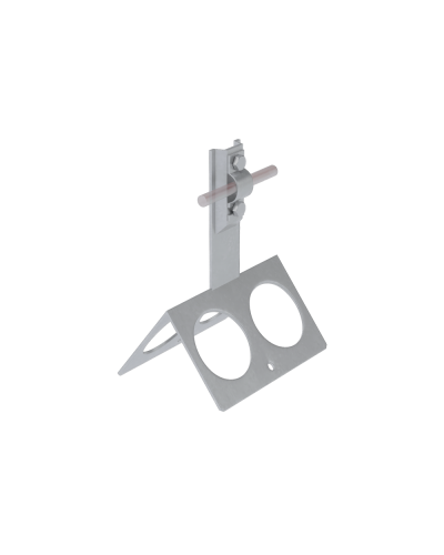 Коньковый держатель болтовой с широким основанием для прутка Ø 5-10 мм H100 мм CU КМ-Профиль (BKDB-H100-D5-10 CU) в Калуге Монтажные материалы Pintop.ru