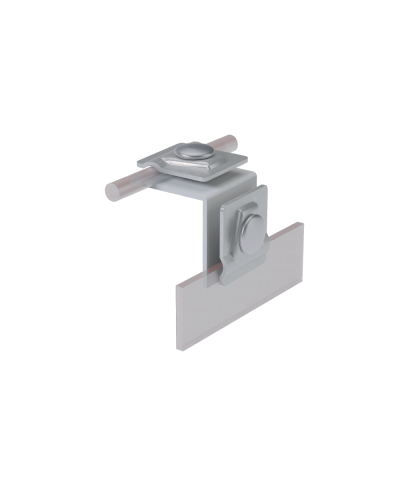 Фальцевый держатель H50 мм для прутка Ø 5-10 мм КМ-Профиль (FD-H50-D5-10) в Калуге Монтажные материалы Pintop.ru