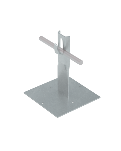 Приклееваемый держатель зажимной для прутка Ø 5-8 мм H90 мм CU КМ-Профиль (PDZ-H90-D5-8 CU) в Калуге Монтажные материалы Pintop.ru