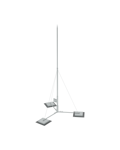 Вольностоящая молниеприемная мачта составная H11,1 м разборное основание HD КМ-Профиль (RTVMR-H11.1 HD) в Калуге Монтажные материалы Pintop.ru