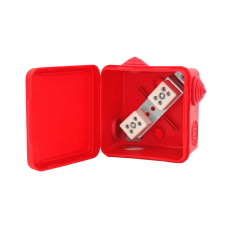 Коробка распределительная огнестойкая КРОПС-П1, IP54, габаритные размеры 100х100х50 мм, для кабелей сечением до 4 мм2, 3 клеммы КМ-Профиль (FRJB-KM-P1-4-03-КРОПС-IP54)