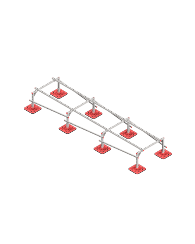 Опорная конструкция для установки оборудования TECHNORAPTOR FOOT 1000х4000 КМ-профиль (KM-TR-F-SSEI-1000-4000) в Калуге Системы видеонаблюдения Pintop.ru