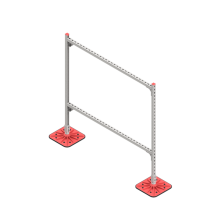 Опорная конструкция для горизонтальных прямоугольных воздуховодов и металлических лотков кабеленесущих систем TECHNORAPTOR FOOT 1500х1500 HD КМ-профиль (KM-TR-F-SSHRAD-1500-1500 HD)