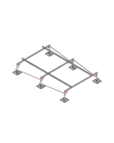 Опорная конструкция для установки оборудования TECHNORAPTOR STEELFOOT 2000х3000 тип 1 КМ-профиль (KM-TR-STF-SSEI-2000-3000-1) в Калуге Системы видеонаблюдения Pintop.ru