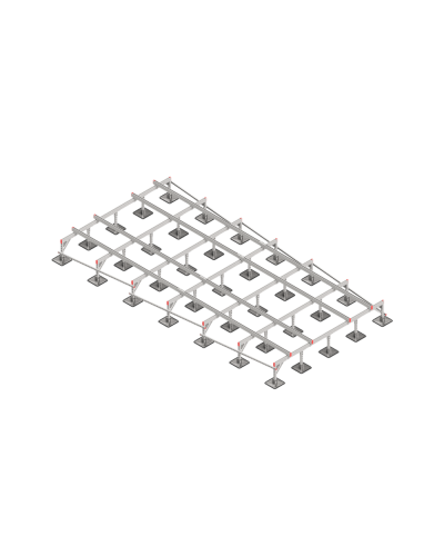 Опорная конструкция для установки оборудования TECHNORAPTOR STEELFOOT 3000х6000 тип 2 КМ-профиль (KM-TR-STF-SSEI-3000-6000-2) в Калуге Системы видеонаблюдения Pintop.ru