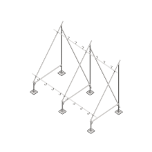 Опорная конструкция для установки нескольких солнечных панелей/коллекторов TECHNORAPTOR STEELFOOT КМ-профиль (KM-TR-STF-SSfMMPI-C)