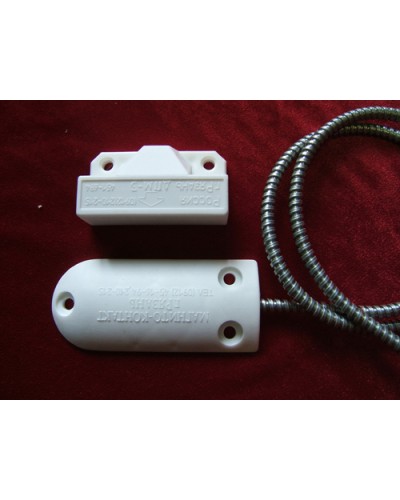 Датчик положения магнитогерконовый Магнито-Контакт ДПМ-3 исп. 07 (металлорукав из оцинкованной стали) в Калуге Извещатели охранные Pintop.ru