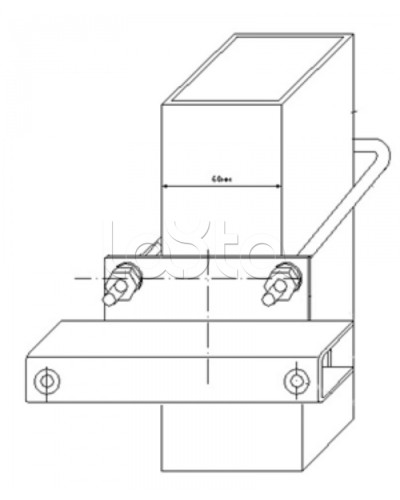 Узел крепления блоков подключения и управления БД-НР, БМ-НР, БУПР извещателей Омега-микродизайн УЗК-КС 60 в Калуге Кронштейны и планки для извещателей Pintop.ru