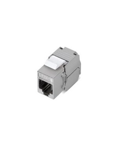 Вставка Keystone Jack RJ-45(8P8C), категория 5e, 110 IDC, угол заделки 180 градусов, без инструмента (Toolless), экранированная, белая в Калуге Модули Keystone Pintop.ru