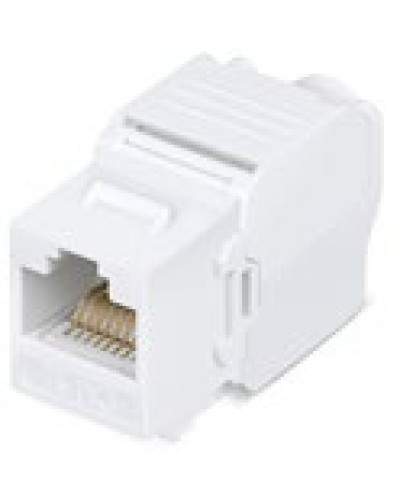 Вставка Keystone Jack RJ-45(8P8C), категория 6, 110 IDC, угол заделки 180 градусов, без инструмента (Toolless), белая в Калуге Модули Keystone Pintop.ru