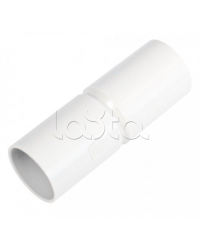 Патрубок-муфта белая д25 (40шт/480шт уп/кор) Промрукав (PR.01725б) в Калуге Повороты, муфты, тройники Pintop.ru