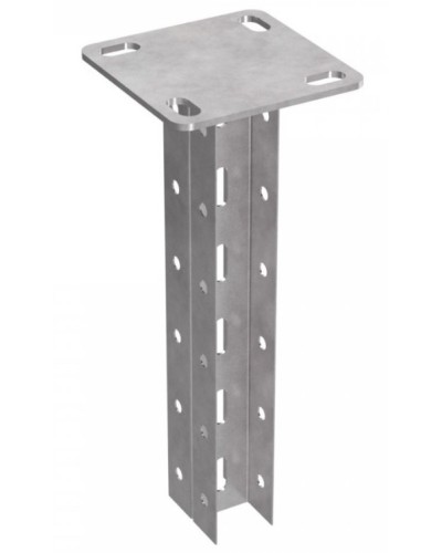 Стойка двойная потолочная для средних нагрузок 35х30х500 пятка 120х120 Промрукав (PR08.2599) в Калуге Аксессуары для лотков Pintop.ru