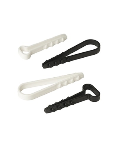 Дюбель-хомут для круглого кабеля d5-10 мм белый (10шт) Промрукав (PR08.6941) в Калуге Крепеж: Дюбели, шурупы, саморезы Pintop.ru