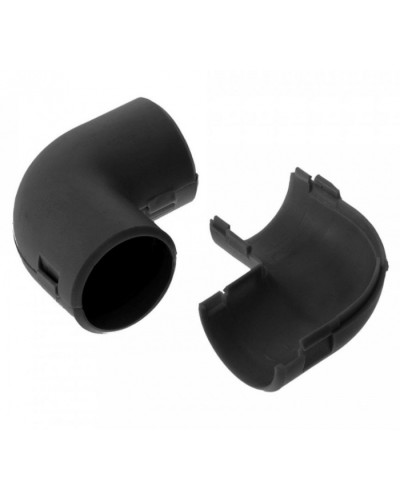 Соединитель угловой разборный черный д16 (5шт/700шт уп/кор) Промрукав (PR13.0173) в Калуге Повороты, муфты, тройники Pintop.ru