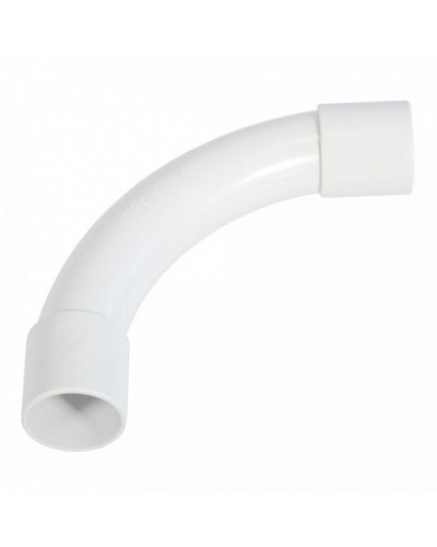 Соединитель угловой белый d20 мм (5шт/300шт уп/кор) Промрукав (PR13.0464) в Калуге Повороты, муфты, тройники Pintop.ru