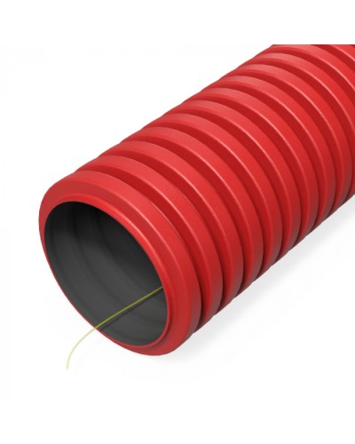 Труба гофр. двуст. ПНД гибкая тип 1250 (SN63) с/з красная d50 мм (100м/200м уп/пал) Промрукав (PR15.00977) в Калуге Труба гофрированная Pintop.ru