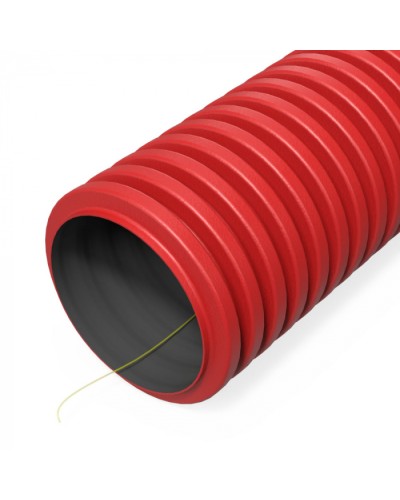 Труба гофр. двуст. ПНД гибкая тип 1250 (SN49) с/з красная d63 мм (50м/150м уп/пал) Промрукав (PR15.00996) в Калуге Труба гофрированная Pintop.ru