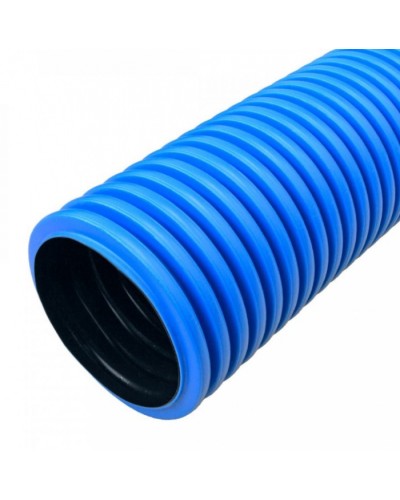 Труба гофрированная двустенная ПНД жесткая тип 750 (SN19) синяя д90 5,7м (34,2м/уп) Промрукав (PR15.0125) в Калуге Труба гофрированная Pintop.ru