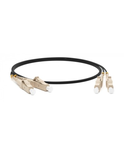 Патч-корд волоконно-оптический (шнур) MM 50/125, FC-LC, 2.0 мм, duplex, LSZH, 2 м Hyperline FC-D2-50-FC/PR-LC/PR-H-2M-LSZH-BK в Калуге Патч-корды оптические Pintop.ru