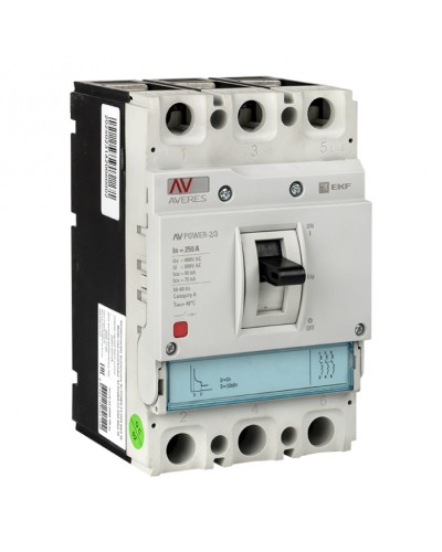 Автоматический выключатель AV POWER-2/3 250А 80kA TR EKF AVERES (mccb-23-250H-TR-av) в Калуге Электротехническое оборудование Pintop.ru