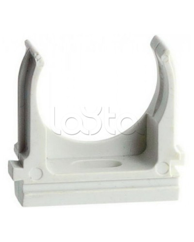 Держатель (клипса) для гофрированной или жесткой гладкой трубы D16 мм Экопласт 41716 в Калуге Держатели, клипсы, скобы Pintop.ru