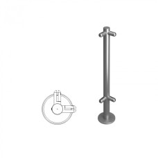 Стойка ограждения под стекло L-образная h=800мм Oxgard Стойка ВЗР2462-00.02-07