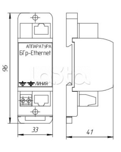 Устройство защиты от импульсных перенапряжений Forteza Блок БГр-Ethernet-PoE в Калуге Устройства защиты операционных процессоров (ОПС) Pintop.ru