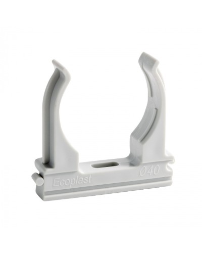 CF40G Держатель (клипса), без галогена, для труб D40мм (10шт) Экопласт (41740-10HF) в Калуге Держатели, клипсы, скобы Pintop.ru