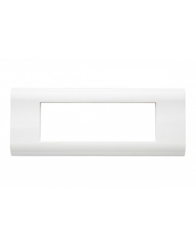 Рамка французский стандарт 6 модулей 45 × 22,5 мм, белый Eurolan (16M-00-06WT) в Калуге Комбинированные настенные розетки Pintop.ru