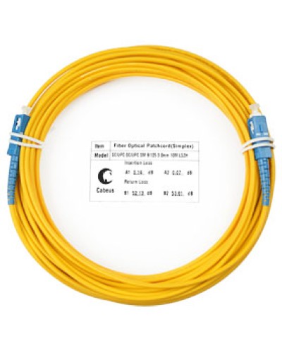 Патч-корд волоконно-оптический (шнур) SM 9/125 simplex SC-SC LSZH (10м) Cabeus FOP(s)-9-SC-SC-10m в Калуге Патч-корды оптические Pintop.ru