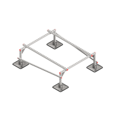 Опорная конструкция для установки оборудования TECHNORAPTOR STEELFOOT 1200х1500 КМ-профиль (KM-TR-STF-SSEI-1200-1500)