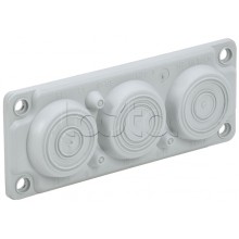 TITAN Ввод кабельный мембр. 6 отв. d=6-59мм IP65 серый IEK (TI-00D-MC-006-65)