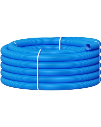 Вентиляционная труба гибкая двустенная для воздуховода (ПНД) D90мм цвет голубой(1шт=50м) Экопласт 803090TR-1 в Калуге Гладкая труба Pintop.ru