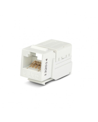 Вставка Keystone Jack RJ-45(8P8C) Hyperline KJNE-8P8C-C6-90-WH в Калуге Модули Keystone Pintop.ru