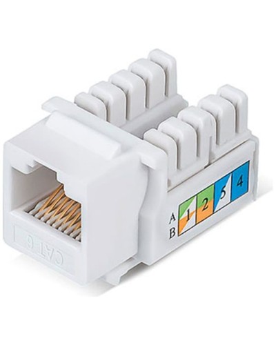 Модуль Keystone Jack RJ-45(8P8C), UTP неэкранированный, CAT 6, тип 90 градусов, белый REXANT PRO 02-0254 в Калуге Модули Keystone Pintop.ru