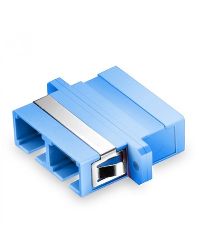 Оптический адаптер OS2, дуплекс SC, с фланцами, синий Eurolan (36A-S2-2S-02BU) в Калуге Проходные адаптеры и розетки оптические Pintop.ru