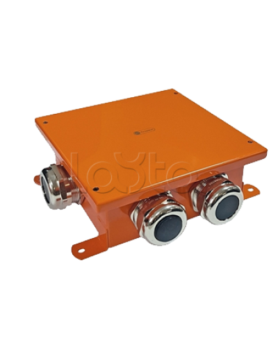 SMB120 Коробка металлическая, огн. E-110,о/п 120х120х60, 4 метал. гермоввода, IP66, 4P, (2,5-25 мм2), цвет оранж. Экопласт (56514) в Калуге Коробки (ОКЛ) Экопласт Pintop.ru