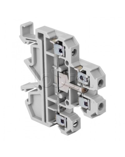 Клемма винтовая двухуровневая JXB-4/35L с перемычкой между уровнями серая EKF (plc-jxb-2-4/35L-gy) в Калуге Клеммные колодки Pintop.ru
