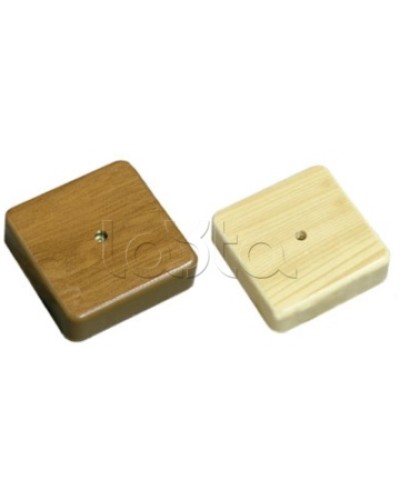 SM Коробка 1 постовая распред. 75х75х20мм c текстурой дерева (орех) (1шт) Экопласт (72908N-1) в Калуге Распределительные коробки Pintop.ru