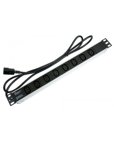 Блок на 8 розеток IEC 320 горизонтальный для 19 шкафов Cabeus (PDU-8I-2IEC) в Калуге Блоки розеток Pintop.ru