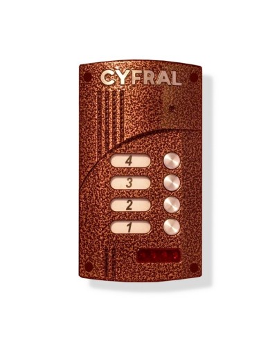 Блок вызова видеодомофона на 4 абонента со встроенным коммутатором Цифрал M-4.1M/VC в Калуге Блоки вызова многоабонентные Pintop.ru